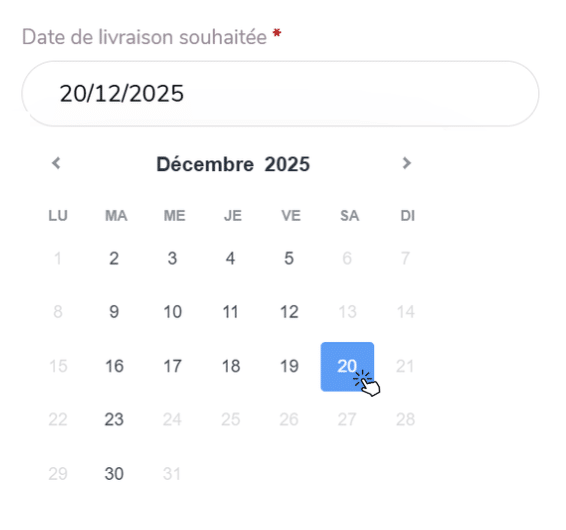 livraison code promotion 