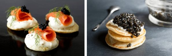 blinis au saumon et caviar